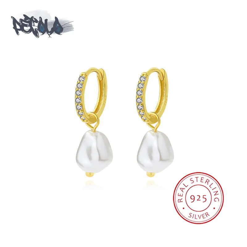 925 Sterling Silver Earrings for Women Vintage Baroque Pearl Earrings High Quality Pearl Zircon Earrings Silver Jewelry
925 Sterling Silver Earrings for Women Vintage Baroque Pearl Earrings High Quality Pearl Zircon Earrings Silver Jewelry