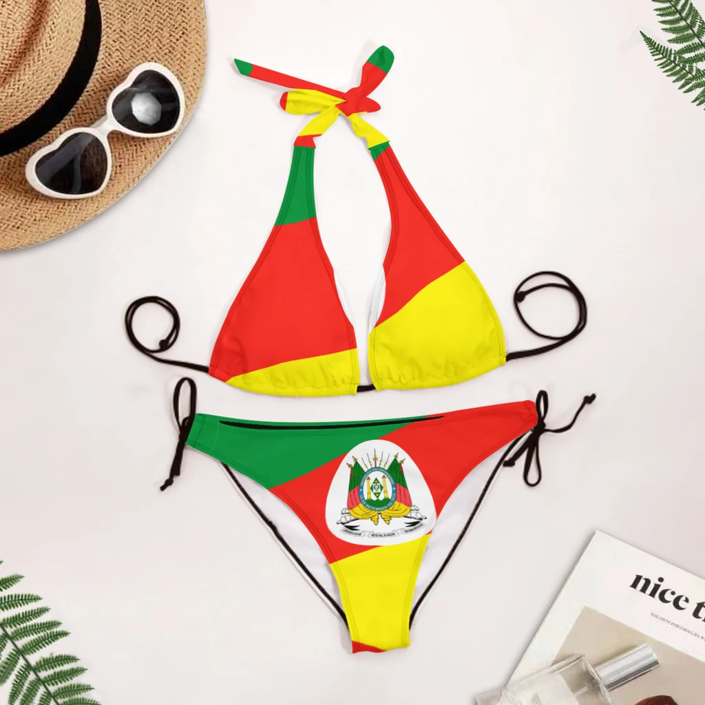 

Сексуальное бикини, женский купальник, пуш-ап, купальник из двух частей, флаг Рио Гранде ДУ Сула, купальный костюм, пляжная одежда, бразильский