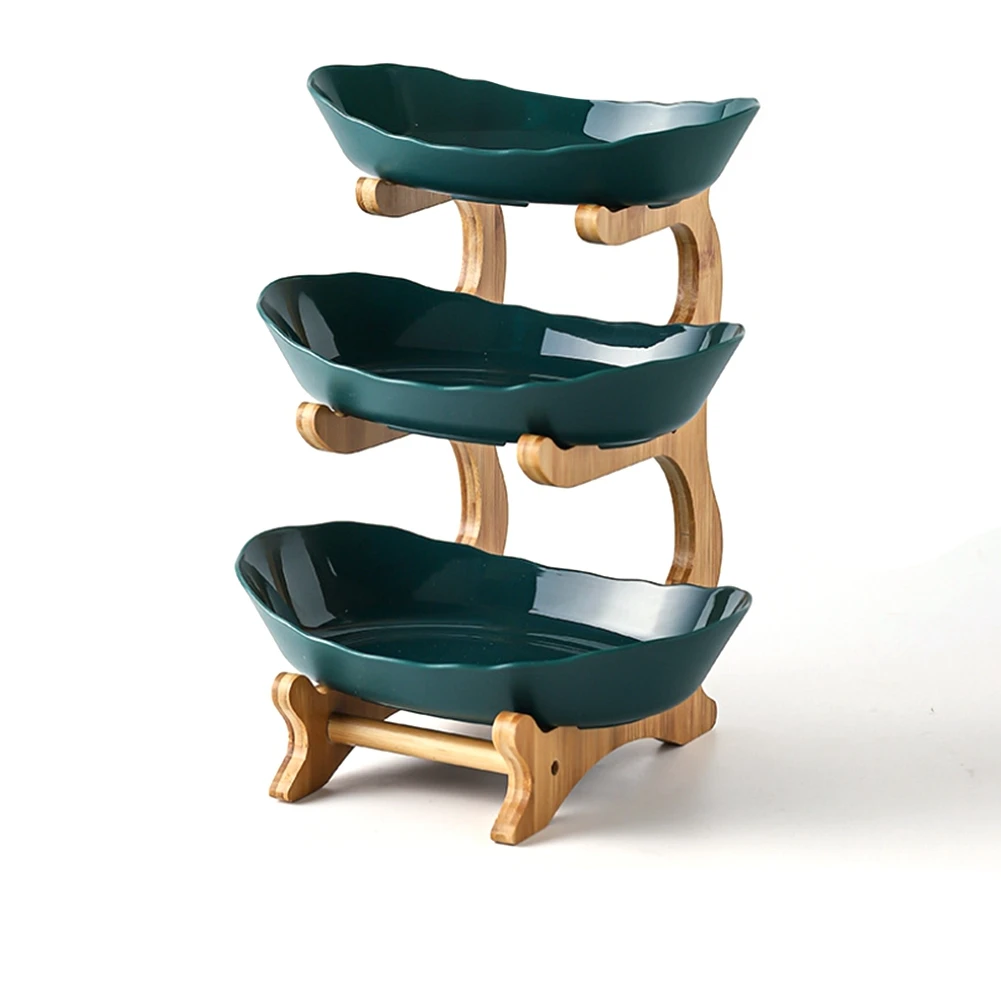 3 Tiers Fruit Plate with Wood Holder Snacks Candy Plate Kitchen Organizer Rack Party Food Serving Display Tray Green
3 Tiers Fruit Plate with Wood Holder Snacks Candy Plate Kitchen Organizer Rack Party Food Serving Display Tray Green
