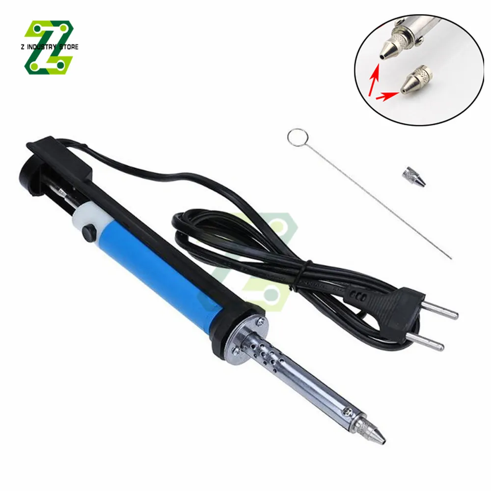 EU/US 2in1 30W 110V 220V Soldering Iron PCB Solder Desoldering Vacuum Pump Welding Tool 30w Electric Soldering Iron 50Hz
EU/US 2in1 30W 110V 220V Soldering Iron PCB Solder Desoldering Vacuum Pump Welding Tool 30w Electric Soldering Iron 50Hz