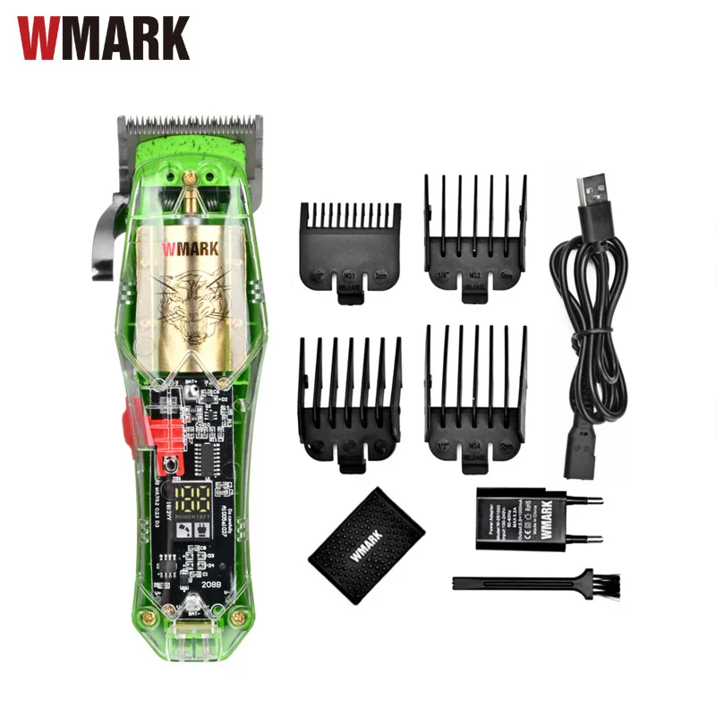 

WMARK Transparent Hairdresser Pusher Oil Head Electric Pusher NG-218 Hot Selling Charging Hair Shop