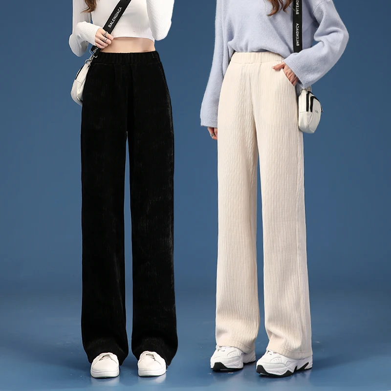 Women Warm Winter Plush Thick Pants Lambskin Cashmere Corduroy Trousers High Waist Casual Cotton Loose Female Wide Leg Pants
Women Warm Winter Plush Thick Pants Lambskin Cashmere Corduroy Trousers High Waist Casual Cotton Loose Female Wide Leg Pants