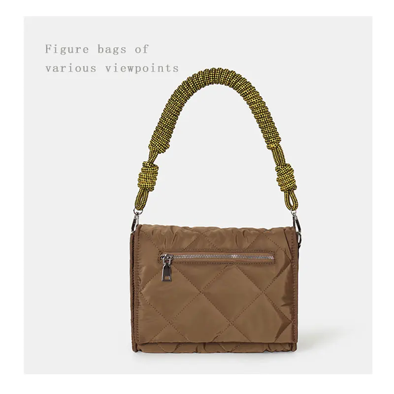 Bags For Women Winter new small square bag, hand-woven rope shoulder strap, fashionable nylon cloth rhombus square shoulder bag
Bags For Women Winter new small square bag, hand-woven rope shoulder strap, fashionable nylon cloth rhombus square shoulder bag