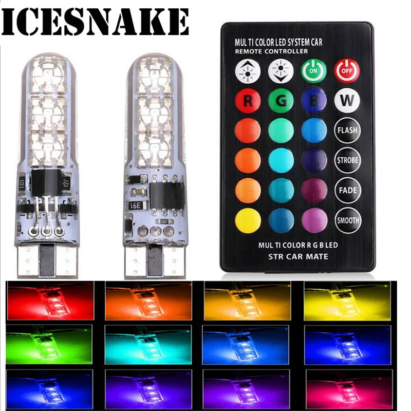 Icesnake Car RGB 12V T10 LED RGB-5050 6 SMD Interior Decorative Lights Signal Lamp Reading Wedge Light for Remote Controller
Icesnake Car RGB 12V T10 LED RGB-5050 6 SMD Interior Decorative Lights Signal Lamp Reading Wedge Light for Remote Controller
