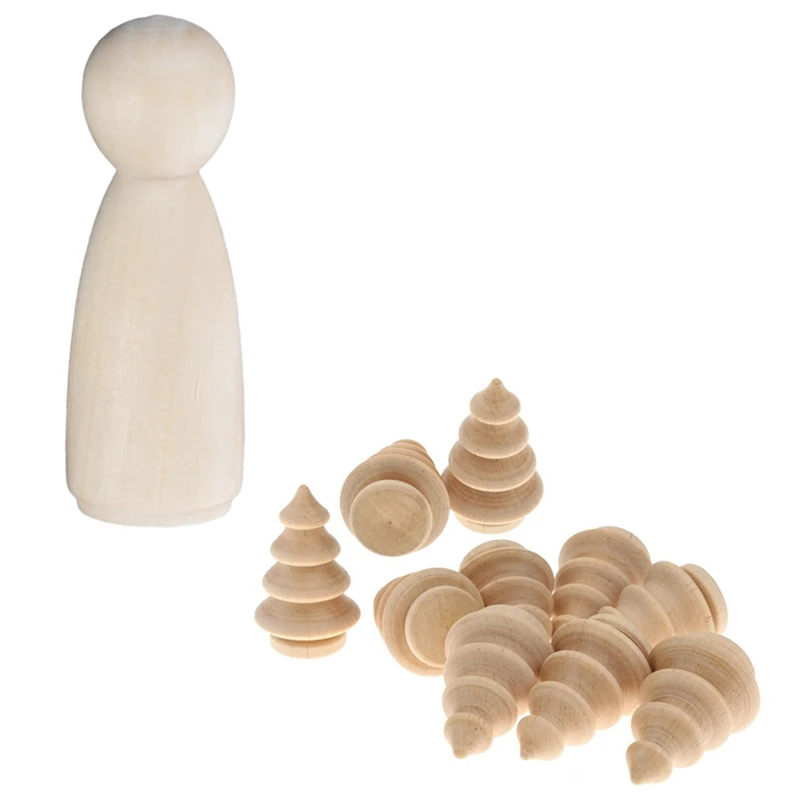 10X Blank DIY Wooden Christmas Tree Peg Dolls & 16 Pcs People Shapes, Male & Female Decorative Wooden Doll People
10X Blank DIY Wooden Christmas Tree Peg Dolls & 16 Pcs People Shapes, Male & Female Decorative Wooden Doll People