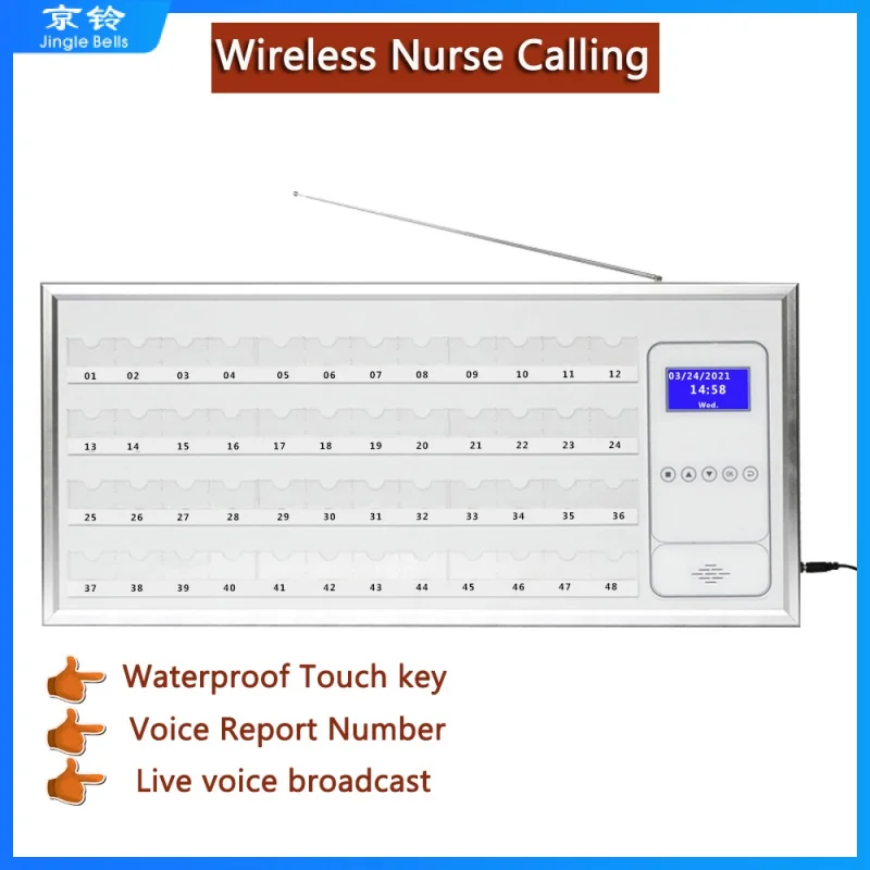 Wireless Hospital Ward Equipment Waterproof Buttons Multiple Broadcasting Modes Caregiver for Clinics Nursing Home 48 Beds
Wireless Hospital Ward Equipment Waterproof Buttons Multiple Broadcasting Modes Caregiver for Clinics Nursing Home 48 Beds
