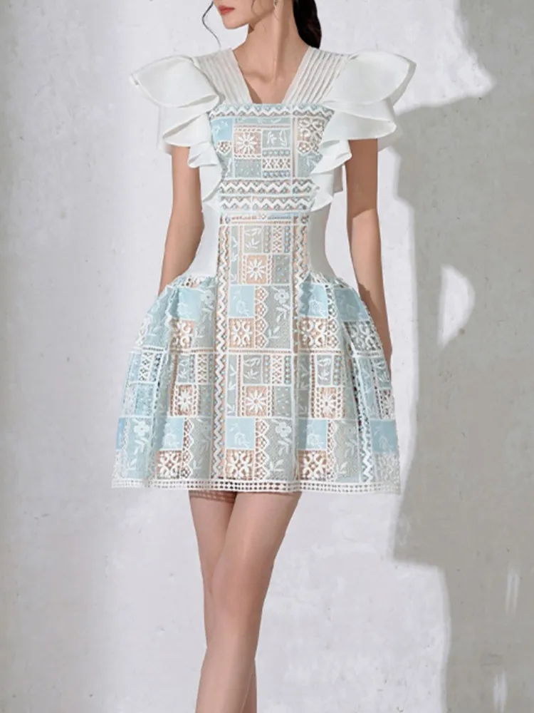SMTHMA 2023 New Fashion Ruffle Sleeve Lace Hollow Out Summer Dress Women's Print High Waist Runway Dresses Vestido Da Festa
SMTHMA 2023 New Fashion Ruffle Sleeve Lace Hollow Out Summer Dress Women's Print High Waist Runway Dresses Vestido Da Festa