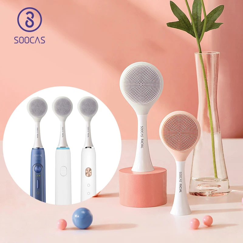 

SOOCAS Facial Cleansing Brush Head Original Sonic Electric Toothbrush SOOCARE X1 V1 V2 X3 X3U X5 Electric Massage Brush
