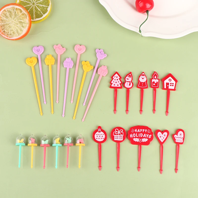 5pcs/9pcs Mini Cartoon Christmas Fruit Fork Kids Snack Dessert Pick Cake Bento Lunches Party Decoration Cute Forks
5pcs/9pcs Mini Cartoon Christmas Fruit Fork Kids Snack Dessert Pick Cake Bento Lunches Party Decoration Cute Forks