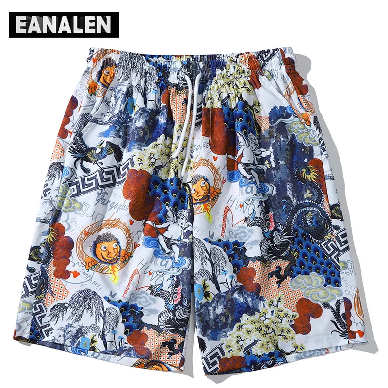 Штаны пляжные мужские с принтом из японского граффити, гавайский принт, для серфинга, побережья, модные повседневные шорты большого размера... 
Штаны пляжные мужские с принтом из японского граффити, гавайский принт, для серфинга, побережья, модные повседневные шорты большого размера...