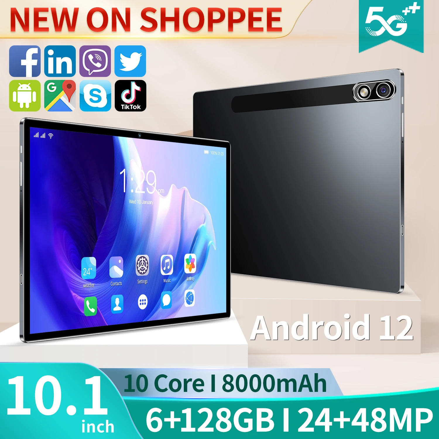 Оригинальный планшет с глобальной прошивкой, 10-дюймовый экран с двойным вызовом, 4K, 4G, 5G сеть, 8000 мАч, 6 ГБ ОЗУ, 128 Гб ПЗУ, планшет с Android
Оригинальный планшет с глобальной прошивкой, 10-дюймовый экран с двойным вызовом, 4K, 4G, 5G сеть, 8000 мАч, 6 ГБ ОЗУ, 128 Гб ПЗУ, планшет с Android