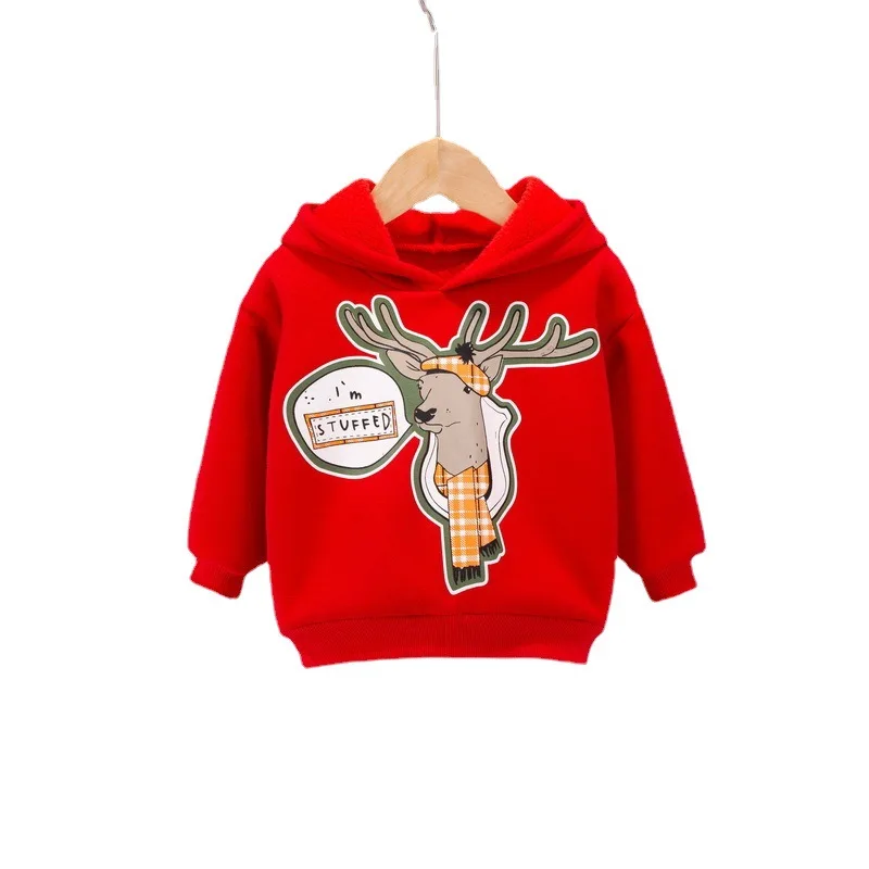 Children Clothing Winter Christmas New Year Boys Girls Cartoon Deer Printed Plush Hoodie Children Warm Sweatshirt
Children Clothing Winter Christmas New Year Boys Girls Cartoon Deer Printed Plush Hoodie Children Warm Sweatshirt