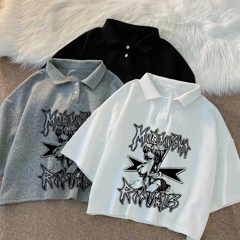 Harajuku Gothic E-girl Kawaii fairy grunge Y2k short sleeve t-shirts crop top Punk Vintage anime Printed Summer women's t-shirt
Harajuku Gothic E-girl Kawaii fairy grunge Y2k short sleeve t-shirts crop top Punk Vintage anime Printed Summer women's t-shirt
