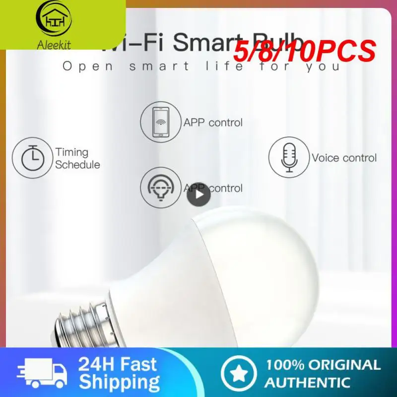 5/8/10PCS Timing Control Wifi Bulb E27 E26 B22 Voice Control Led Light Bulb 9w Dimmable Work With Alexa Google Home
5/8/10PCS Timing Control Wifi Bulb E27 E26 B22 Voice Control Led Light Bulb 9w Dimmable Work With Alexa Google Home