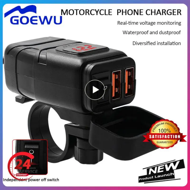 Dual USB Port 12V Waterproof Motorbike Motorcycle Handlebar Charger Adapter Power Supply Socket with led for Phone Mobile
Dual USB Port 12V Waterproof Motorbike Motorcycle Handlebar Charger Adapter Power Supply Socket with led for Phone Mobile