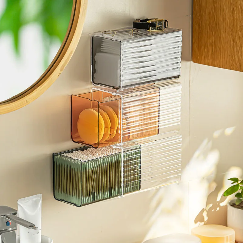 Wall Mounted Storage Boxes Dustproof Bathroom Organizer Cosmetic Cotton Swabs Holder Box 2 Grid Jewelry Storage Drawer
Wall Mounted Storage Boxes Dustproof Bathroom Organizer Cosmetic Cotton Swabs Holder Box 2 Grid Jewelry Storage Drawer