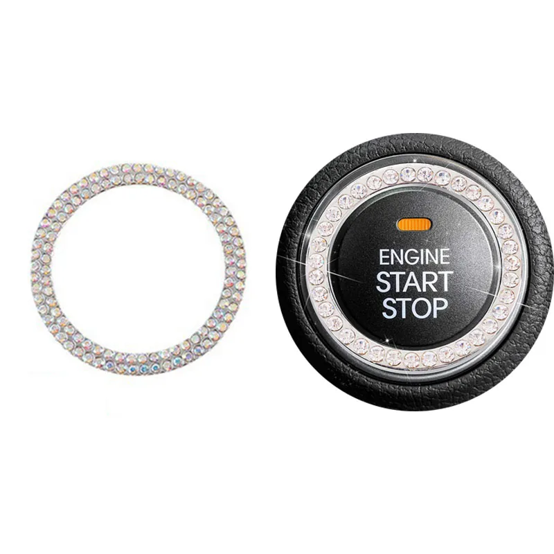 Car Diamond One Button Start Decoration Ring Metal Bling Bling Material 6 Colour Choose Femal Car Interior Ornament Accessory
Car Diamond One Button Start Decoration Ring Metal Bling Bling Material 6 Colour Choose Femal Car Interior Ornament Accessory
