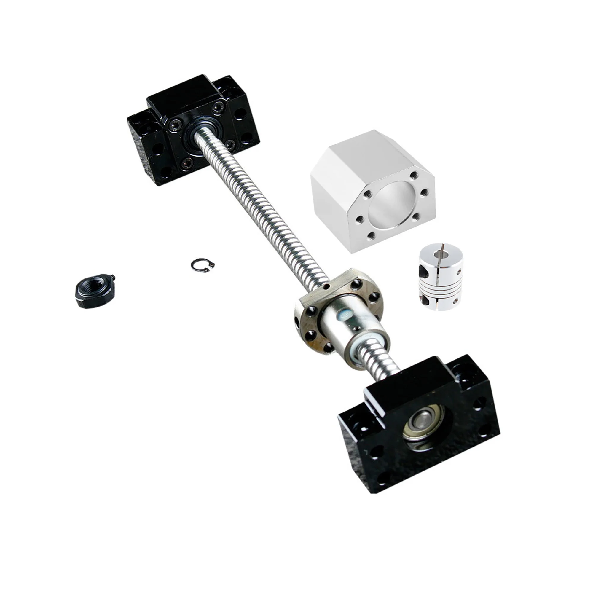 SET C7 SFU1605 Rolled Ball Screw End Machined+ 1605 Ball Nut + Nut House + BK/BF12 End Support + Coupler:RM1605 set For CNC Part
SET C7 SFU1605 Rolled Ball Screw End Machined+ 1605 Ball Nut + Nut House + BK/BF12 End Support + Coupler:RM1605 set For CNC Part