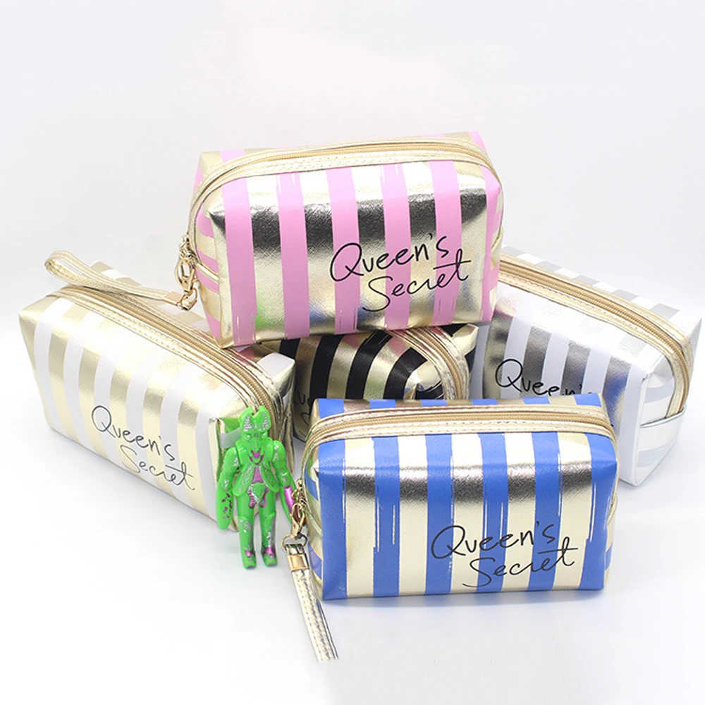 Large Capacity Stripes Cosmetic Bag Women PVC/nylon Makeup Bag Personalized Letter Travel Toiletries Organizer Bag with Handle
Large Capacity Stripes Cosmetic Bag Women PVC/nylon Makeup Bag Personalized Letter Travel Toiletries Organizer Bag with Handle