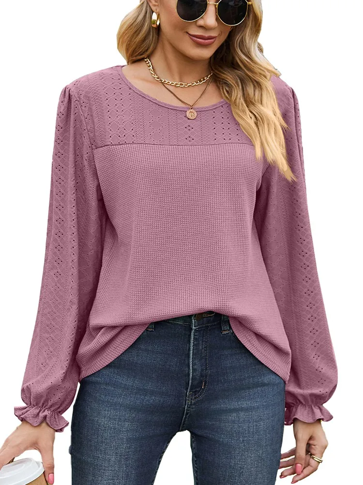Autumn New Long Sleeve T Shirt Women 2023 Fashion Hollow Out O Neck Elegant Streetwear Loose Tops Female Casual Oversize Tee
Autumn New Long Sleeve T Shirt Women 2023 Fashion Hollow Out O Neck Elegant Streetwear Loose Tops Female Casual Oversize Tee