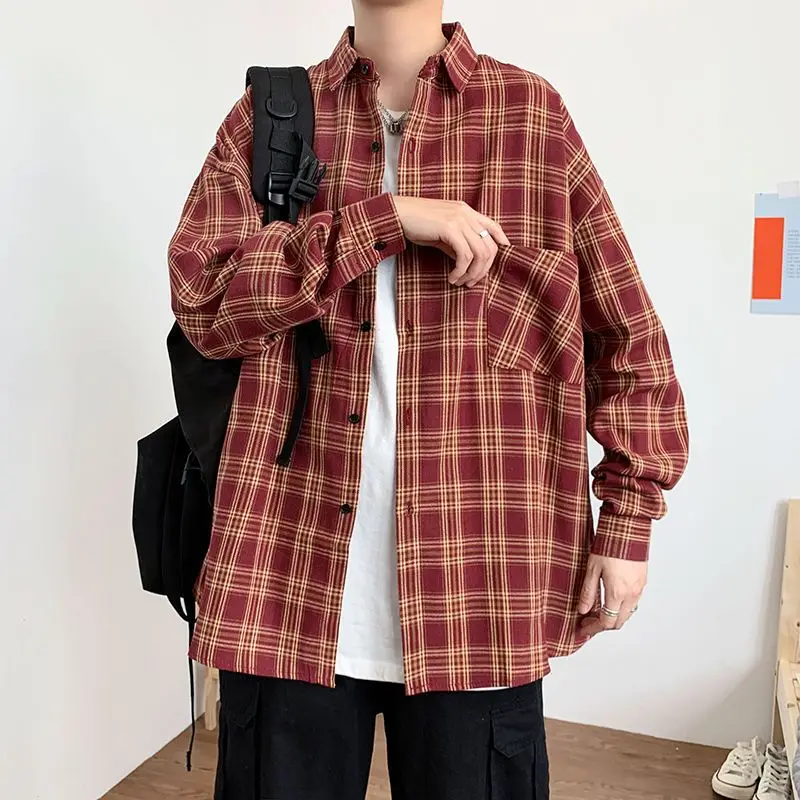 Fashion Lapel Button Spliced Pockets Lattice Shirt Men's Clothing 2023 Spring New Loose Casual Tops Long Sleeve Korean Shirts
Fashion Lapel Button Spliced Pockets Lattice Shirt Men's Clothing 2023 Spring New Loose Casual Tops Long Sleeve Korean Shirts