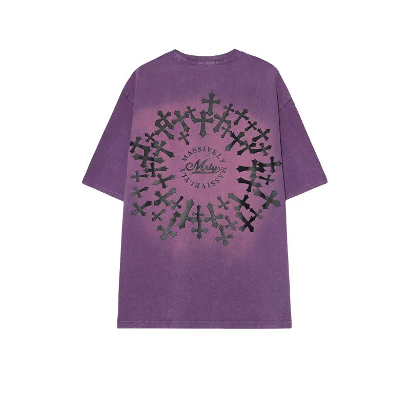 Women's Vintage Wash Cross Short Sleeve Tee Cotton Women T Shirts Oversiz Vintage Dark Punk Casual Loose Top Clothing new style
Women's Vintage Wash Cross Short Sleeve Tee Cotton Women T Shirts Oversiz Vintage Dark Punk Casual Loose Top Clothing new style