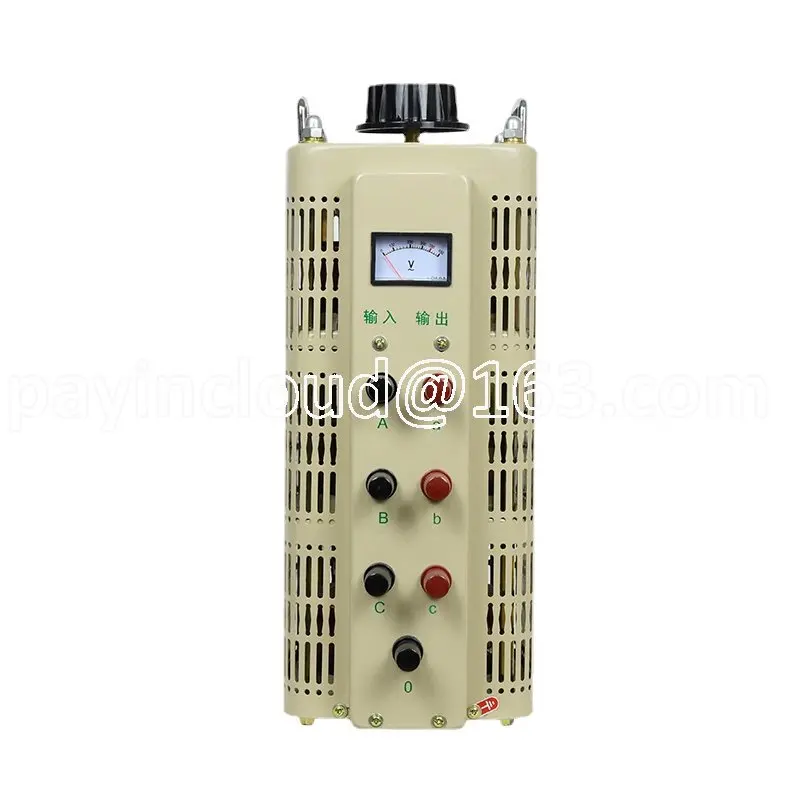 

380V Three Phase Variac Voltage Regulator Contact Self-coupling Adjustable Transformer Manual Variac Transformer TSGC2-3KVA