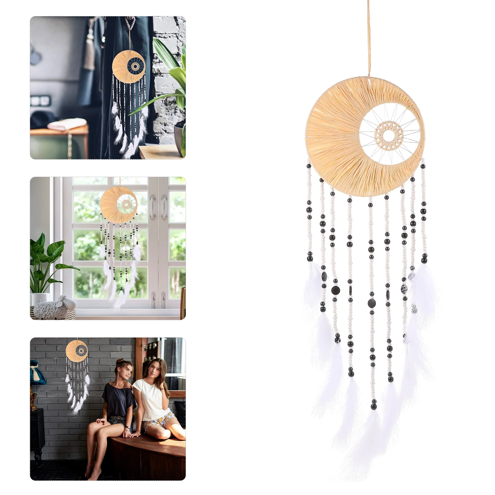 Ловец с бусинами Ловец снов на стену подвесное украшение для детской спальни настенные Свадебные украшения 
Ловец с бусинами Ловец снов на стену подвесное украшение для детской спальни настенные Свадебные украшения