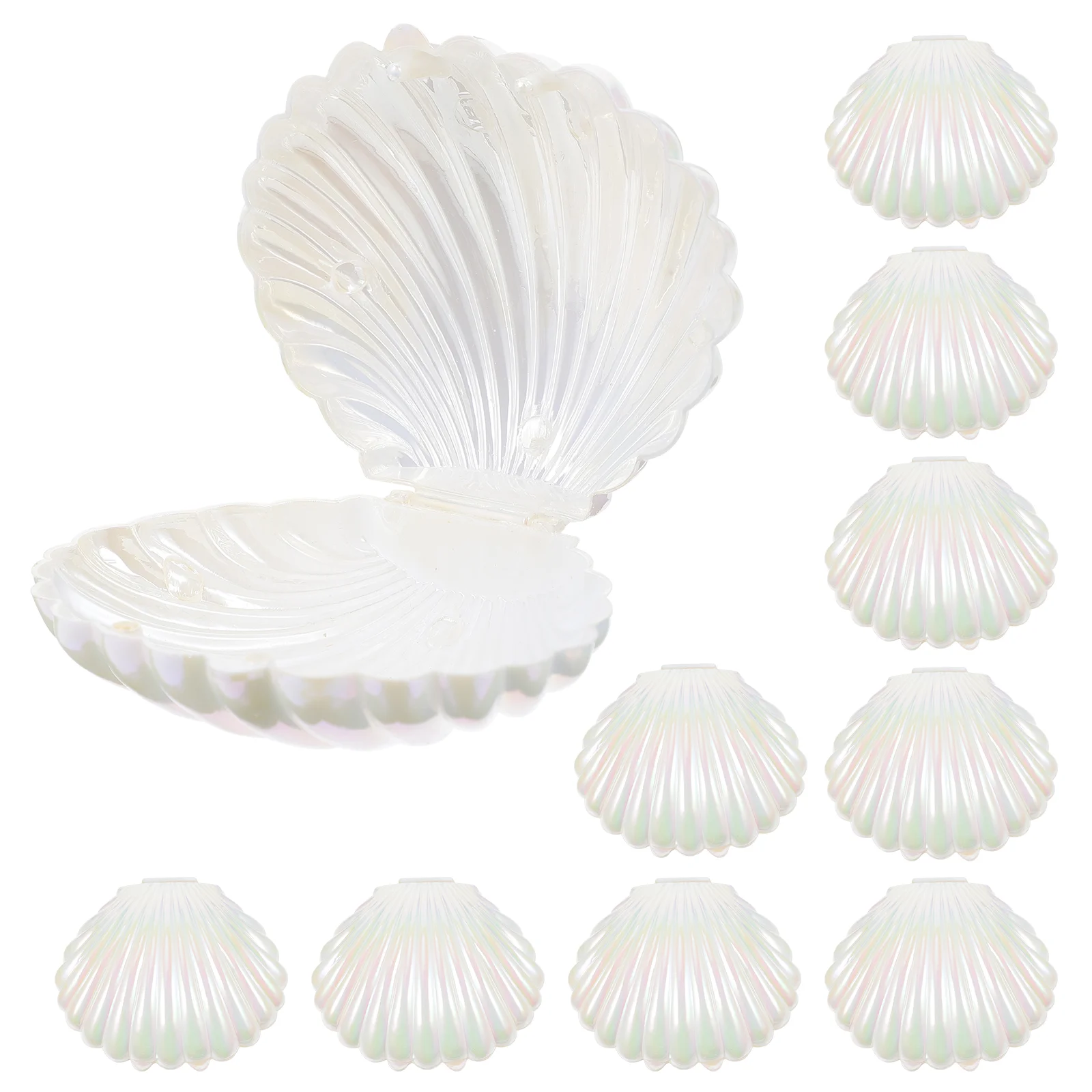 

Candy Box Sea Shell Holder Plastic Seashell Table Containers Party Favor Dish Small Jar Jewelry