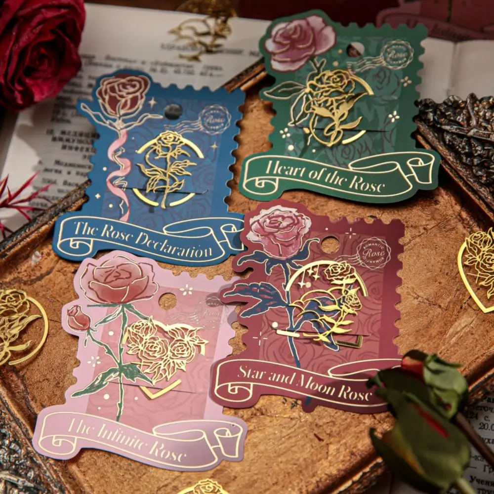 4 Styles Metal Rose Bookmark Simple Good-looking Hollow Bookmarks for Books Handbook Decoration Reading Clip Stationery
4 Styles Metal Rose Bookmark Simple Good-looking Hollow Bookmarks for Books Handbook Decoration Reading Clip Stationery