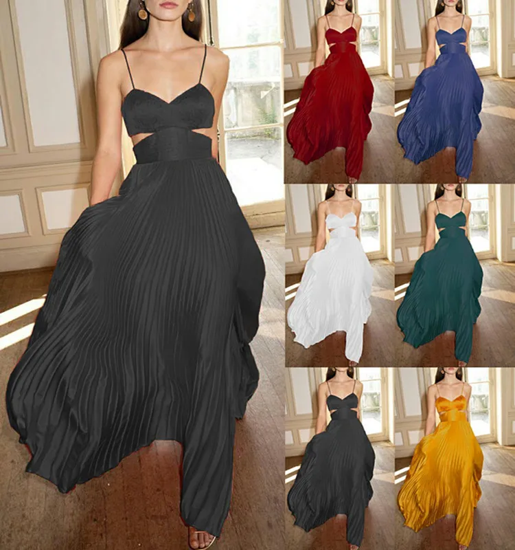 Suspenders Dresses Sleeveless Sexy Slim Hollow Summer Solid Color Tube Top Backless Mid Waist Maxi Fashion Large Swing Skirt
Suspenders Dresses Sleeveless Sexy Slim Hollow Summer Solid Color Tube Top Backless Mid Waist Maxi Fashion Large Swing Skirt