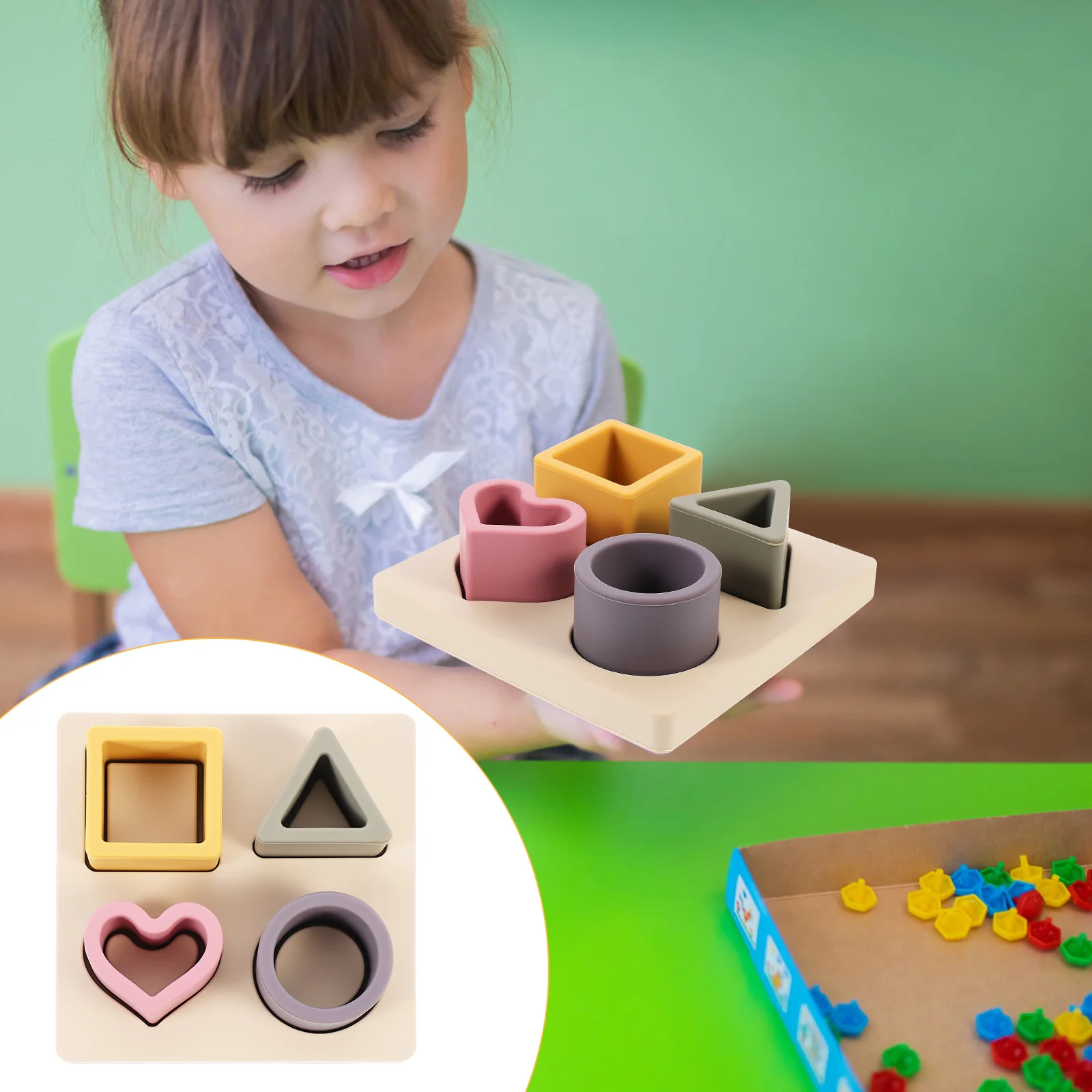 Puzzle Silicone Montessori Shape Early Sorting Development Toddler Match Wooden Puzzles Cognition Geometry Learning Block
Puzzle Silicone Montessori Shape Early Sorting Development Toddler Match Wooden Puzzles Cognition Geometry Learning Block