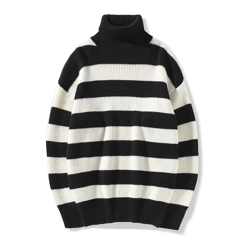 Autumn 2023 Winter Men Stripe Turtleneck Sweater Mens Streewear Warm Pullovers Male Thick Knitted Sweaters M-3XL
Autumn 2023 Winter Men Stripe Turtleneck Sweater Mens Streewear Warm Pullovers Male Thick Knitted Sweaters M-3XL