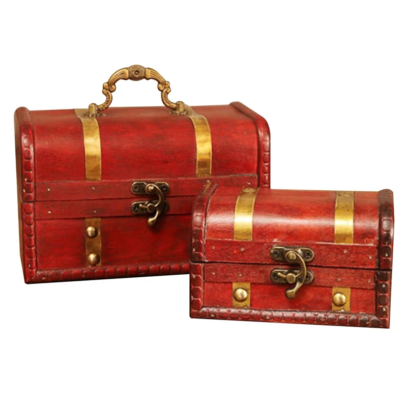 2Pcs Jewelry Box Retro Lock Storage Box First Jewelry Wooden Box Desktop Finishing Box Antique Photography Prop Box
2Pcs Jewelry Box Retro Lock Storage Box First Jewelry Wooden Box Desktop Finishing Box Antique Photography Prop Box