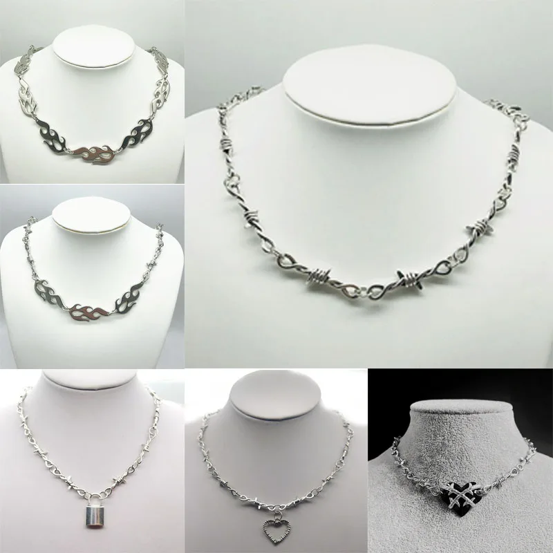 New Hip-hop Gothic Personality Pendant European and American Punk Style Barbed Wire Small Thorn Chain Men and Women Necklace
New Hip-hop Gothic Personality Pendant European and American Punk Style Barbed Wire Small Thorn Chain Men and Women Necklace