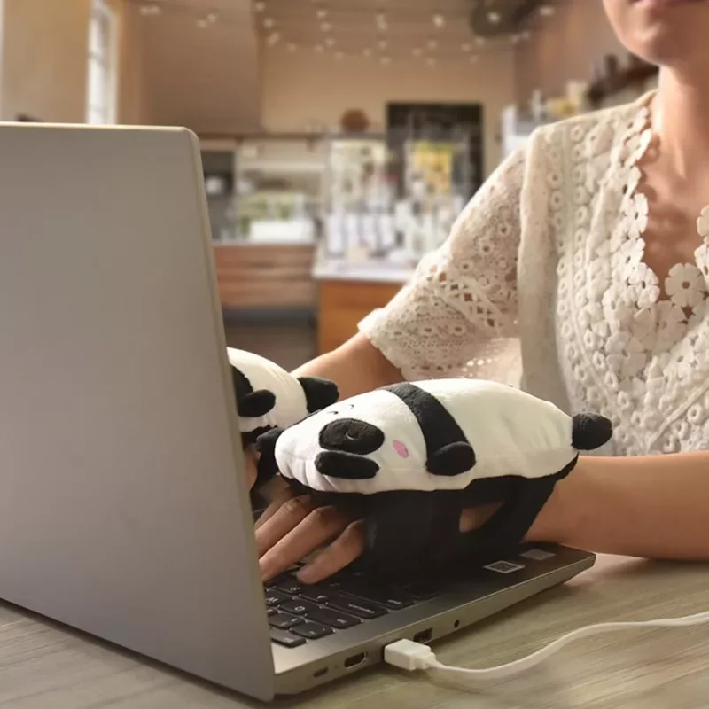Heated Gloves Heating Adjustable Hook Fingerless Cute Plush Panda Shape Hand Warmer 2.5W
Heated Gloves Heating Adjustable Hook Fingerless Cute Plush Panda Shape Hand Warmer 2.5W