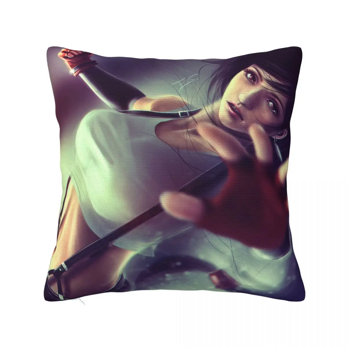 

Final Fantasy TIFA Pillowcase Soft Polyester Cushion Cover Aerith sexy beauties Pillow Case Cover Home Dropshipping 40*40cm