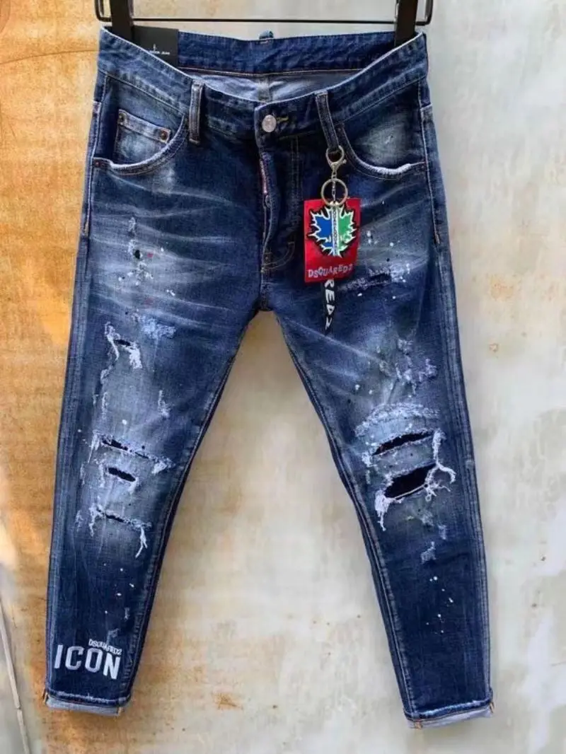 Модные трендовые мужские джинсы Dsquared2 с эффектом потертости, потертости, дырками и пятнами, модель 2021, 9136
Модные трендовые мужские джинсы Dsquared2 с эффектом потертости, потертости, дырками и пятнами, модель 2021, 9136