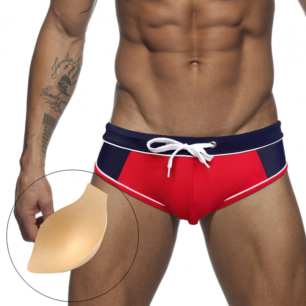 Men Sexy Swimwear Cup Pad Anti Embarrass Male Drawstring Swimsuit Beach Wear Bikini Briefs Fashion Man Low Waist Bathing Suits
Men Sexy Swimwear Cup Pad Anti Embarrass Male Drawstring Swimsuit Beach Wear Bikini Briefs Fashion Man Low Waist Bathing Suits