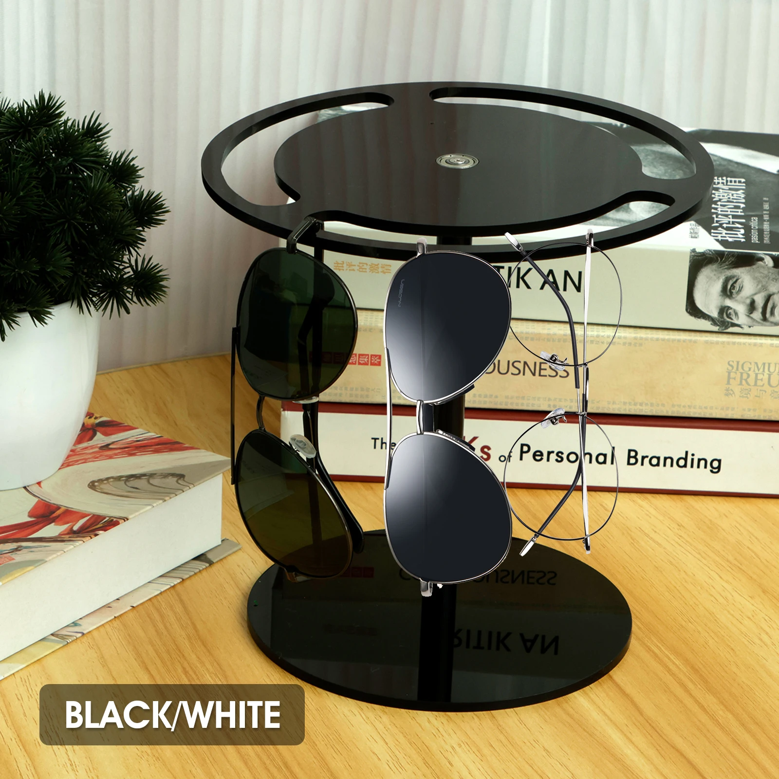NEW Sunglasses Holder 360 Degree Rotating Sunglasses Stand Acrylic Eyeglasses Display Rack Black/Transparent Sunglasses Stand
NEW Sunglasses Holder 360 Degree Rotating Sunglasses Stand Acrylic Eyeglasses Display Rack Black/Transparent Sunglasses Stand