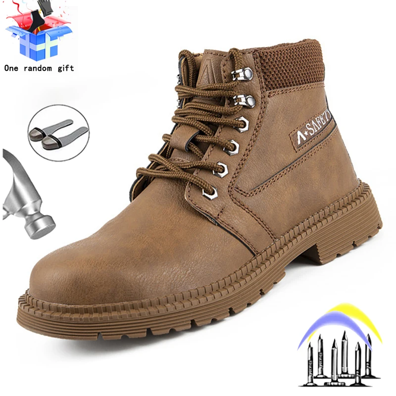 Steel Toe Cap Safety Shoes for Mens Indestructible Comfortable Male Work Safety Boots Anti-smash Construction Non-slip Sneakers
Steel Toe Cap Safety Shoes for Mens Indestructible Comfortable Male Work Safety Boots Anti-smash Construction Non-slip Sneakers