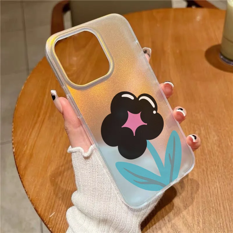 Stylish Minimalist Sweet Laser Frosting Black Flower Mobile Phone Case for IPhone11 12 13 14 Pro Max X XS XR 7 8 Plus
Stylish Minimalist Sweet Laser Frosting Black Flower Mobile Phone Case for IPhone11 12 13 14 Pro Max X XS XR 7 8 Plus