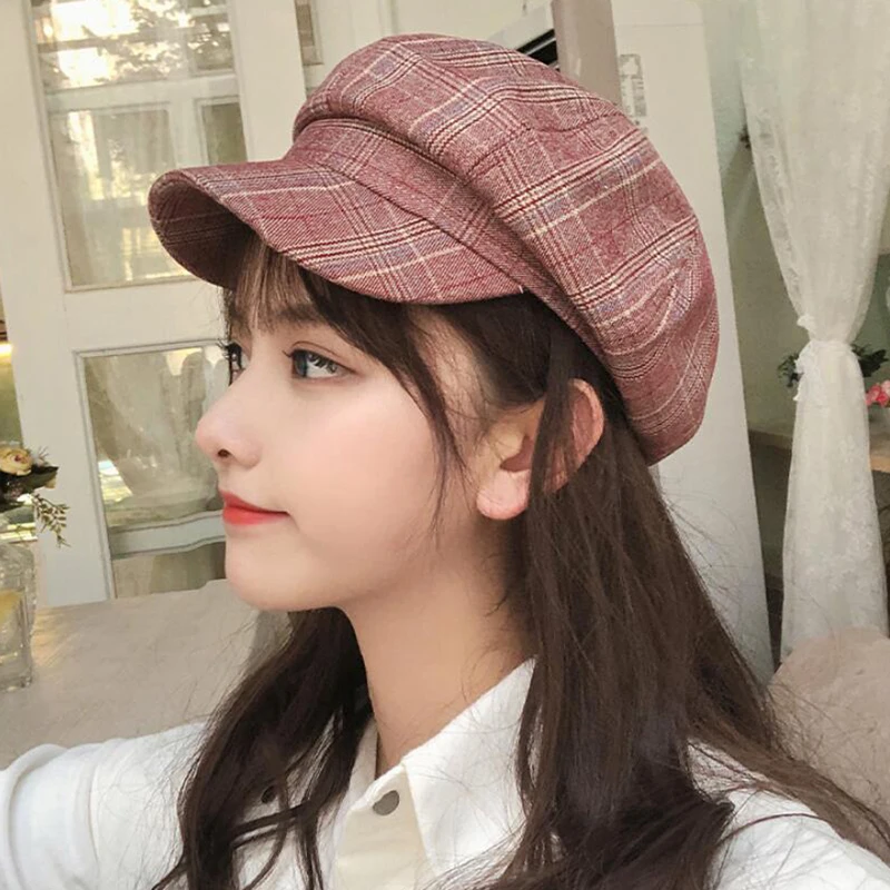 Winter Warm faux Wool Beret Women Girls French Artist Beanie Hat Cap red Octagonal hat plaid hat Kawaii Flat Top caps warmers
Winter Warm faux Wool Beret Women Girls French Artist Beanie Hat Cap red Octagonal hat plaid hat Kawaii Flat Top caps warmers