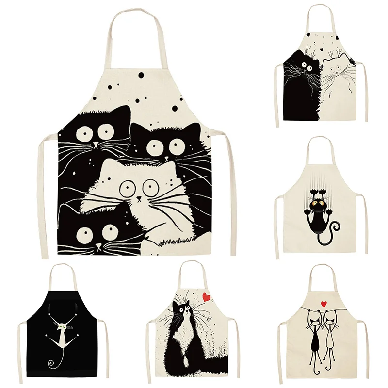Cute Cartoon Cat Print Linen Apron Men Women Kitchen Sleeveless Household Cleaning Tools Bib Family Antifouling Work Clothes
Cute Cartoon Cat Print Linen Apron Men Women Kitchen Sleeveless Household Cleaning Tools Bib Family Antifouling Work Clothes