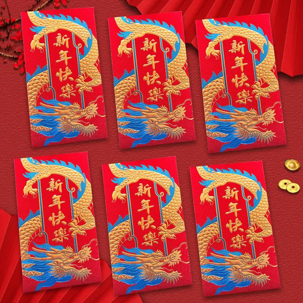 New Year Envelopes 2024 Spring Festival Red Envelopes Vibrant Luck Money Packets for Year of Dragon 6pcs Set with Smooth Surface
New Year Envelopes 2024 Spring Festival Red Envelopes Vibrant Luck Money Packets for Year of Dragon 6pcs Set with Smooth Surface