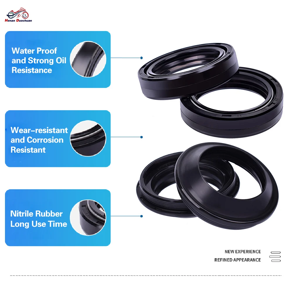 

37x50x11 Motorcycle Front Fork Oil Seal 37 50 Dust Cover For LIFAN ARIZONA 125 LF125-14F 2007 KING 125 HERITAGE 125 For JINLUN