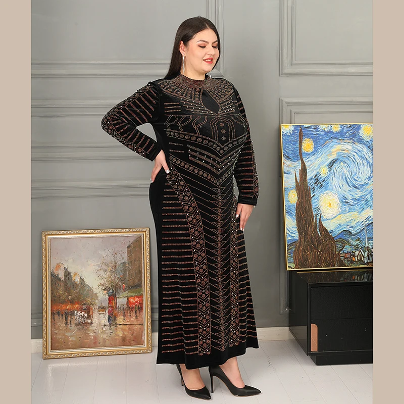 Женское платье с этническим принтом, Осеннее бархатное платье макси для вечевечерние
Женское платье с этническим принтом, Осеннее бархатное платье макси для вечевечерние