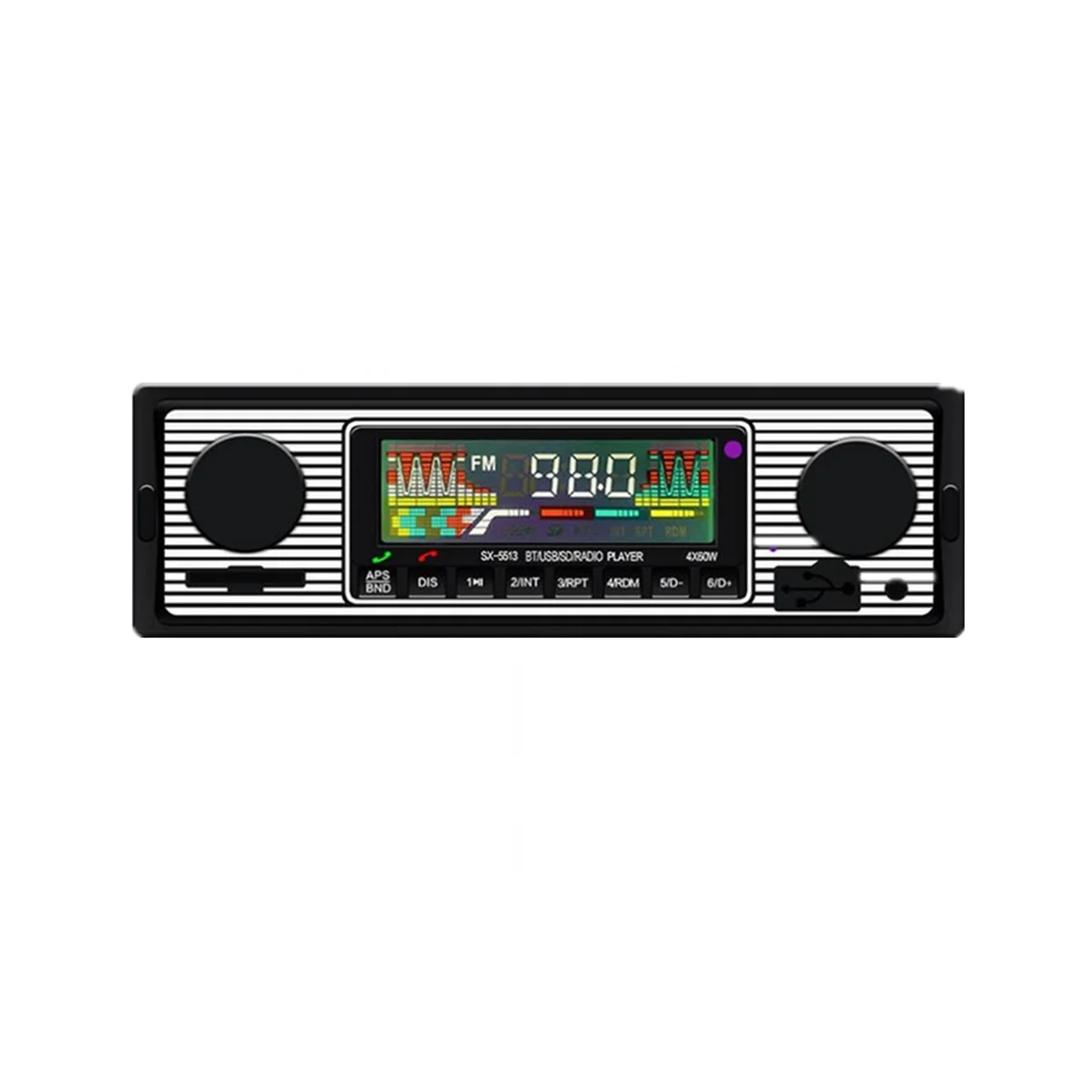 

Новый автомобильный беспроводной MP3-плеер в стиле ретро с Bluetooth, 12 В, аудиовход AUX, USB флеш-накопитель, мультимедийное радио