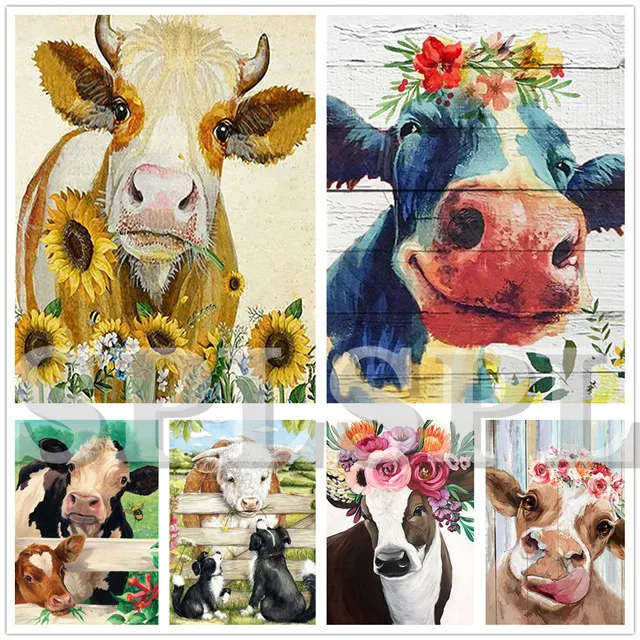 5D Diy Full Drill Diamond Painting Kit Animal Diamond Embroidery Mosaic Art Cross Stitch Cow Flower Home Decorations Gifts
5D Diy Full Drill Diamond Painting Kit Animal Diamond Embroidery Mosaic Art Cross Stitch Cow Flower Home Decorations Gifts