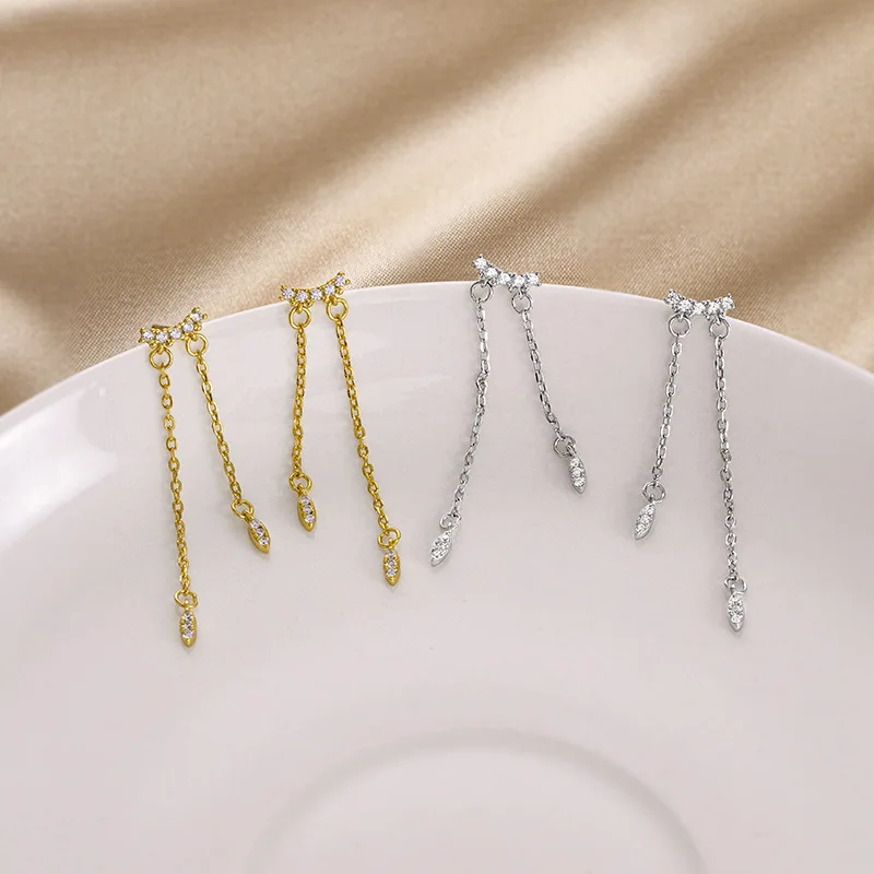 Women's Sterling Silver Crescent Tassel Earrings 2022 New Trendy Long Water Drop Earrings Temperament And High-quality Sense
Women's Sterling Silver Crescent Tassel Earrings 2022 New Trendy Long Water Drop Earrings Temperament And High-quality Sense